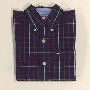 TOMMY HILFIGER Boys Plaid Button Down Oxford Shirt